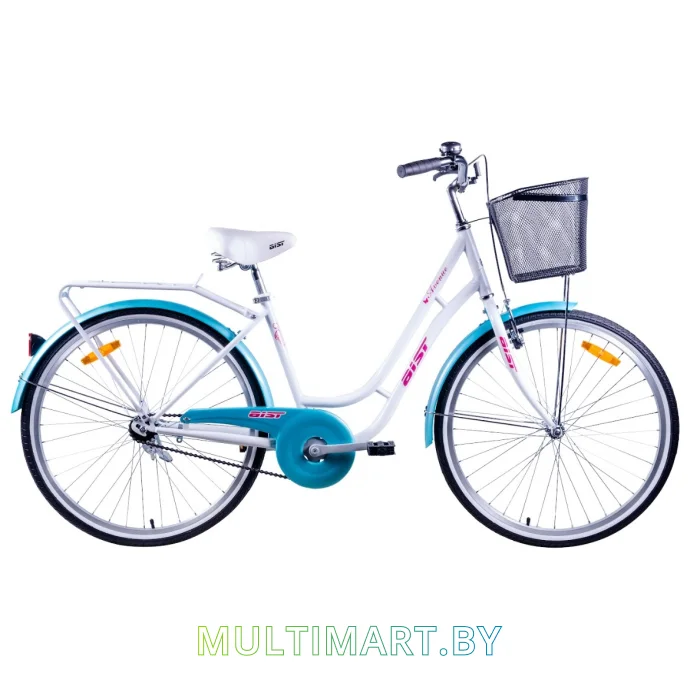 Городской велосипед AIST Avenue 2022 (белый/бирюзовый)